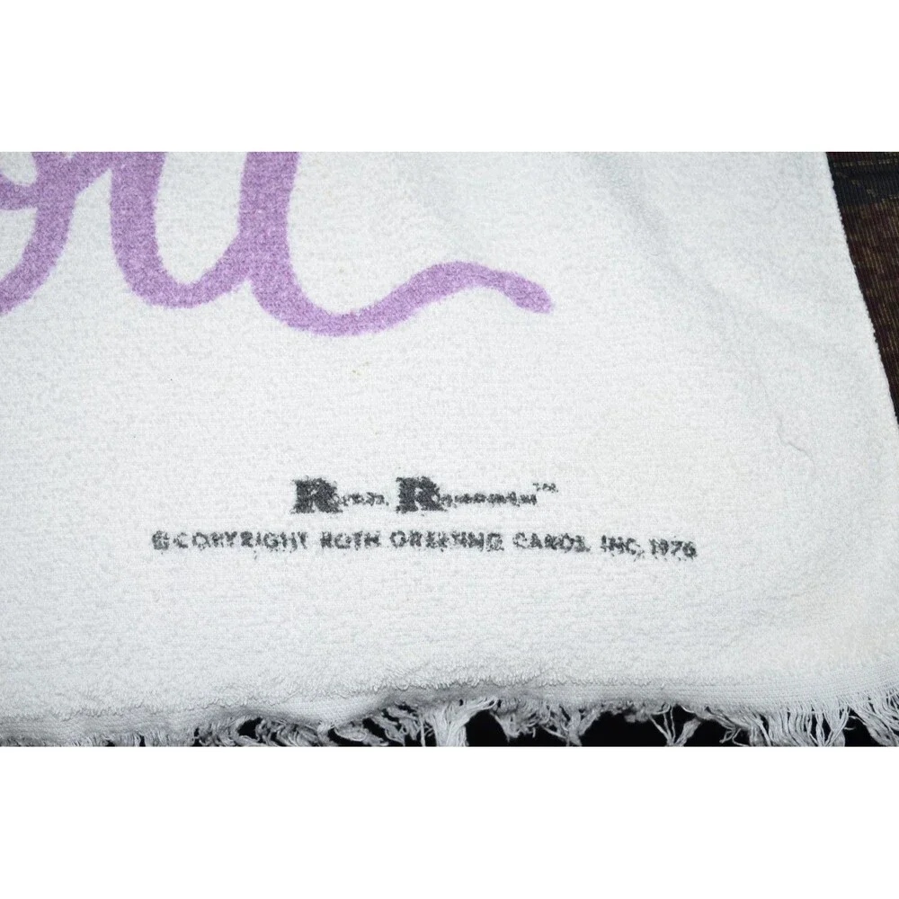 Vtg 1970's MCM I Like You Roth Greeting Cards Beach Towel Cute Kitsch Smile